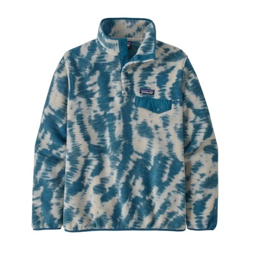 Patagonia Mighty Mycelium Tie Synchilla Snap-T Fleece Pullover Womens M Mens S